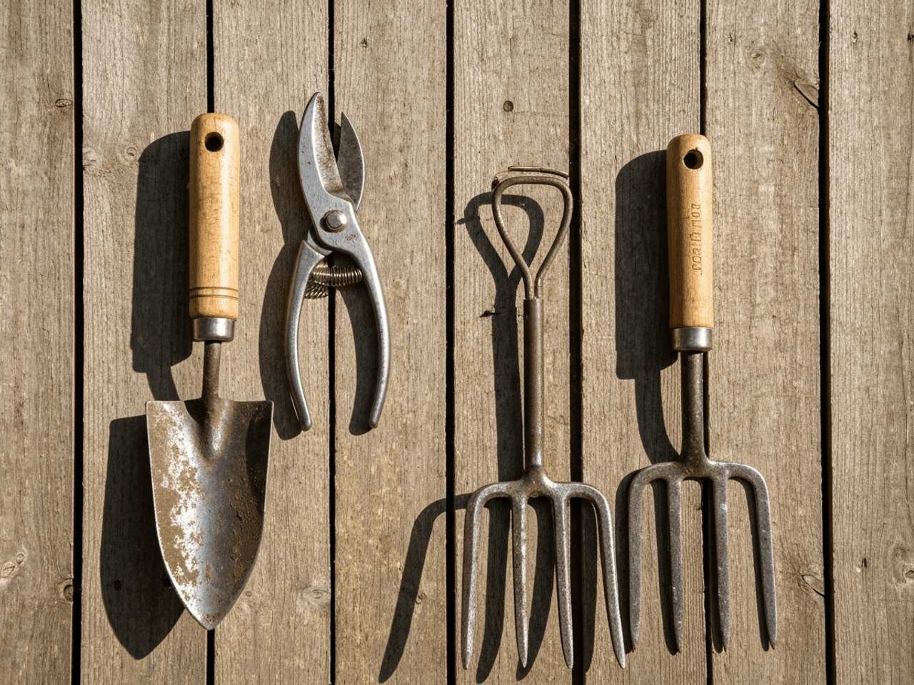 Identify garden tools